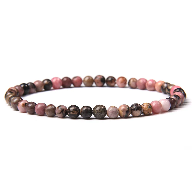 Chakra Energy Bracelet: Natural Agate & Onyx Beaded Stretch Jewelry