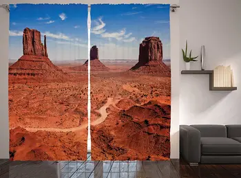 

Western Window Curtains American Desert Arizona Canyon Monuments Valley National Park Wild West Theme Living Room Bedroom Decor