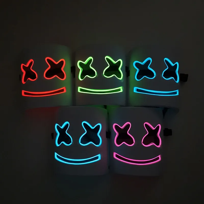 Украшение «сделай сам» DJ EL провода шлем с led подсветкой маска для косплея на Хеллоуин маска полный уход за кожей лица Косплэй опора для Хэллоуина бара маски ночного света