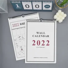Calendrier mural Simple à suspendre, 1 pièce, 2022 calendrier, organisateur de calendrier hebdomadaire et mensuel, pour la maison