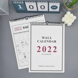 Calendrier mural Simple à suspendre, 1 pièce, 2022 calendrier, organisateur de calendrier hebdomadaire et mensuel, pour la maison 