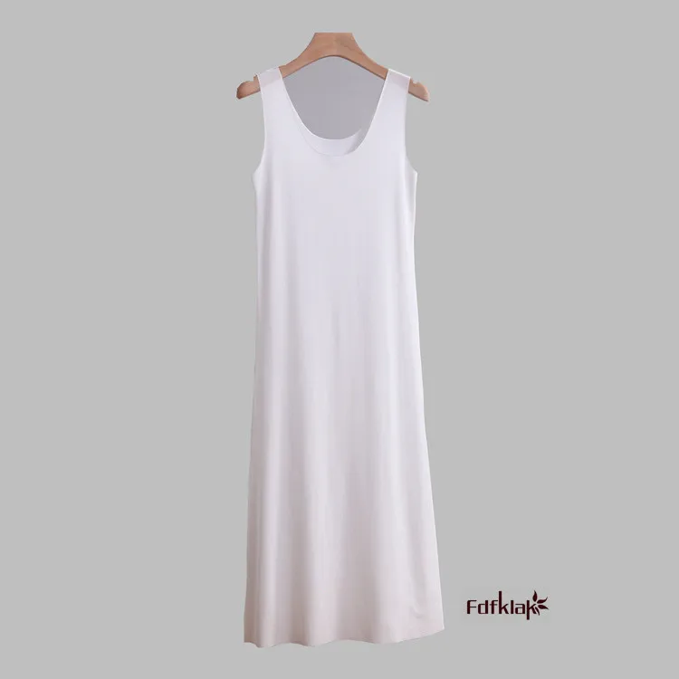 M-5XL Plus Size Nightgowns Women Sexy Ice Silk Nightdress Seamless Vest Long Dress Female Nightshirt Bottoming Shirt Robe Femme