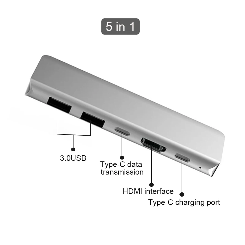 Basix USB-C концентратор к HDMI тип-c концентратор к Hdmi USB 3,0 SD TF кардридер usb-концентратор для Macbook huawei mate20 P30 glaxy S9 usb C концентратор - Color: 5-in-1 USB C HUB