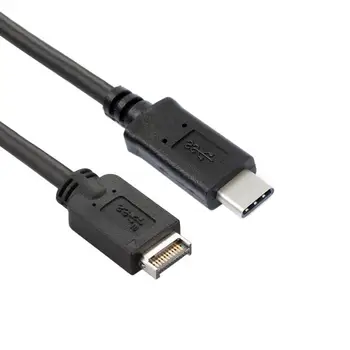 

NGFF USB 3.1 Front Panel Header to USB-C Type-C Male Extension Data Cable 50cm