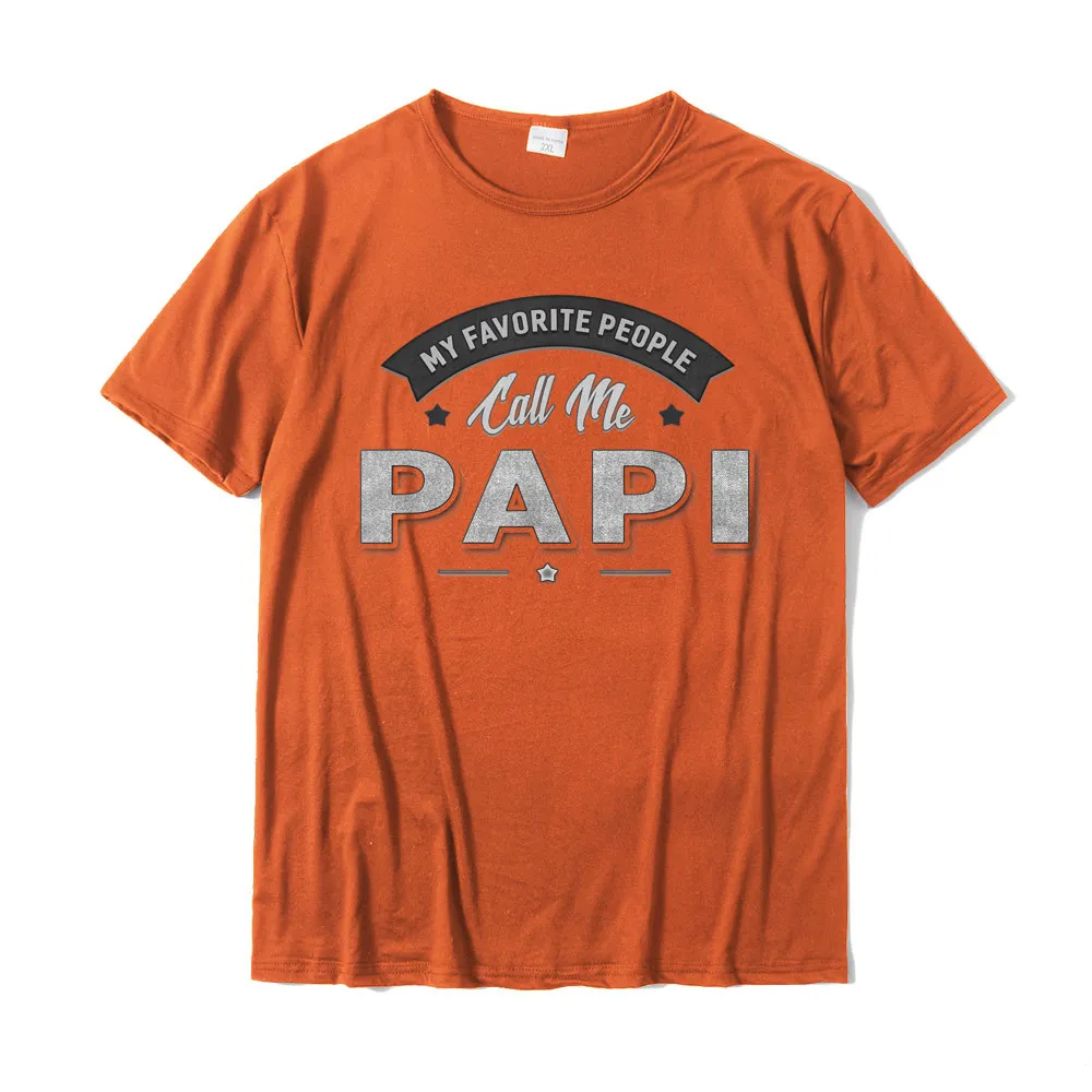 cosie Casual Tops & Tees for Men 2021 New Labor Day O Neck Pure Cotton Short Sleeve Tshirts 3D Printed Tshirts Graphic 365 My Favorite People Call Me Papi Men Grandpa T-Shirt__20668 orange