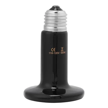 

TINGHAO 50W 75W 100W 150W E27 Pet Heating Lamp Black Infrared Ceramic Emitter Heat Light Bulb Pet Brooder Chickens Reptile Lamp