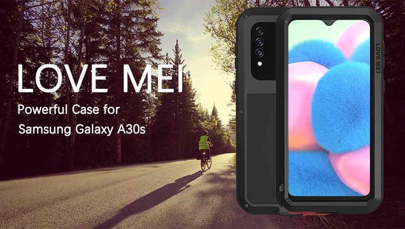 Love Mei металлический чехол для samsung Galaxy A30s Броня противоударный чехол для телефона для samsung Galaxy A30S прочный полный корпус анти-осенний чехол