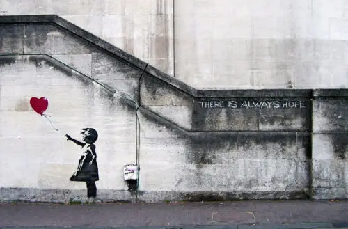 

Banksy There Is Always Hope, Balloon Gir oil paintings canvas art Prints Wall Art For Living Room Bedroom Decor