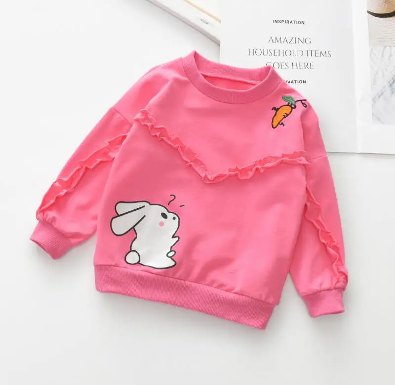 infant girls Clothes Girls princess Sweatshirts soft cotton Top Cartoon sweater Children Spring autumn pullover Kids Outerwear