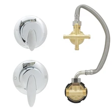 

4 Way Water Output Screw Thread Shower Room Mixer Tap Brass Mixing Bathroom Valve for Shower Set Cabin Hole Center Adjustable
