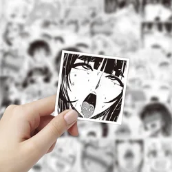 Hentai Waifu – autocollants de personnage de dessin animé, Avatar, noir et blanc, pour Skateboard, vélo, guitare, téléphone, 10/30/50 pièces 