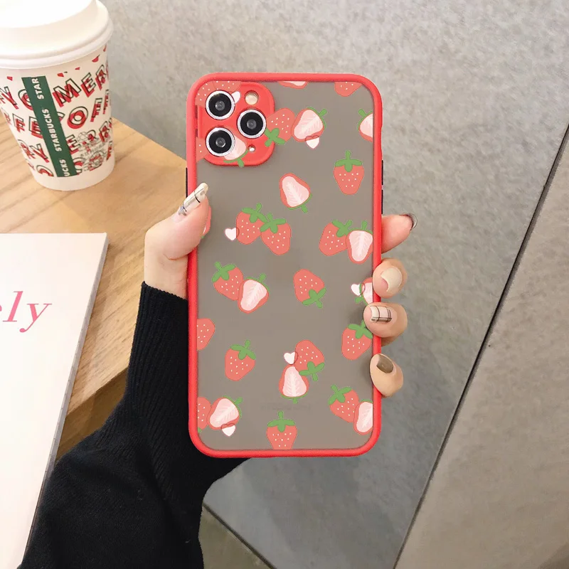 Vibrant Summer Fruit Shockproof Phone Case - Strawberry Design
