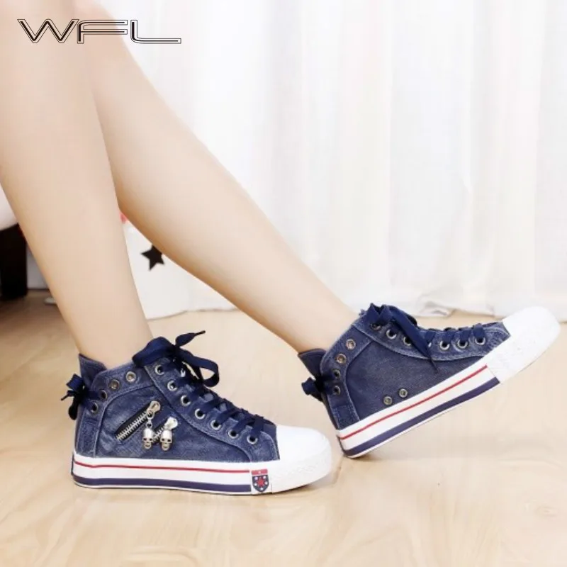SHOFORT/парусиновые туфли Высокие кроссовки Zapatos De Mujer Женская обувь Прогулочные на