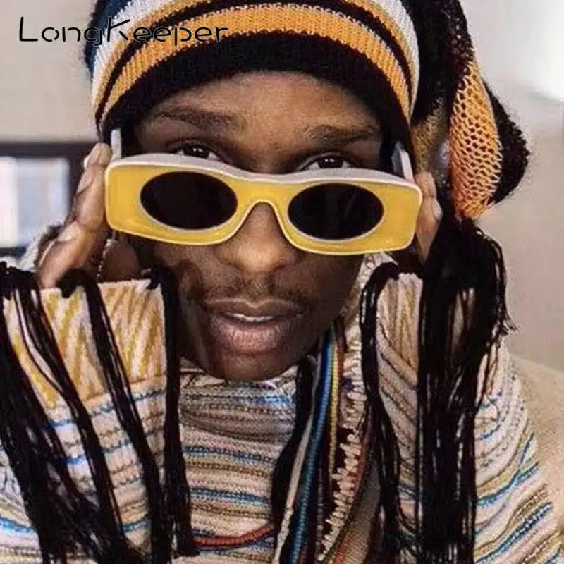 

LongKeeper 2020 Steampunk Sunglasses Women Men Rectangle Concave Sun Glasses Unique Candy Color Cool Hip Hop Gafas de sol UV400