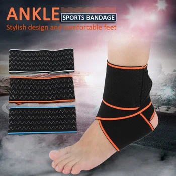 

1PCS Safety Ankle Support Gym Running Protection Black Foot Bandage Elastic Ankle Brace Band Guard Sport Tobilleras New 7