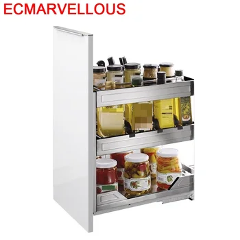 

Para Organizar and Mutfak Malzemeleri Armario De Despensa Stainless Steel Rack Cocina Organizer Kitchen Cabinet Storage Basket
