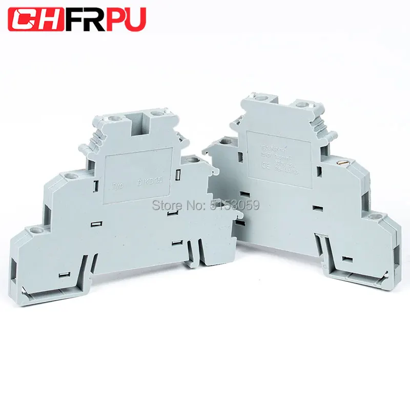 

10Pcs DIKD-1.5 Din Rail Terminal Block Terminator Three Layer Sensor Actuator Triple Wire Connector