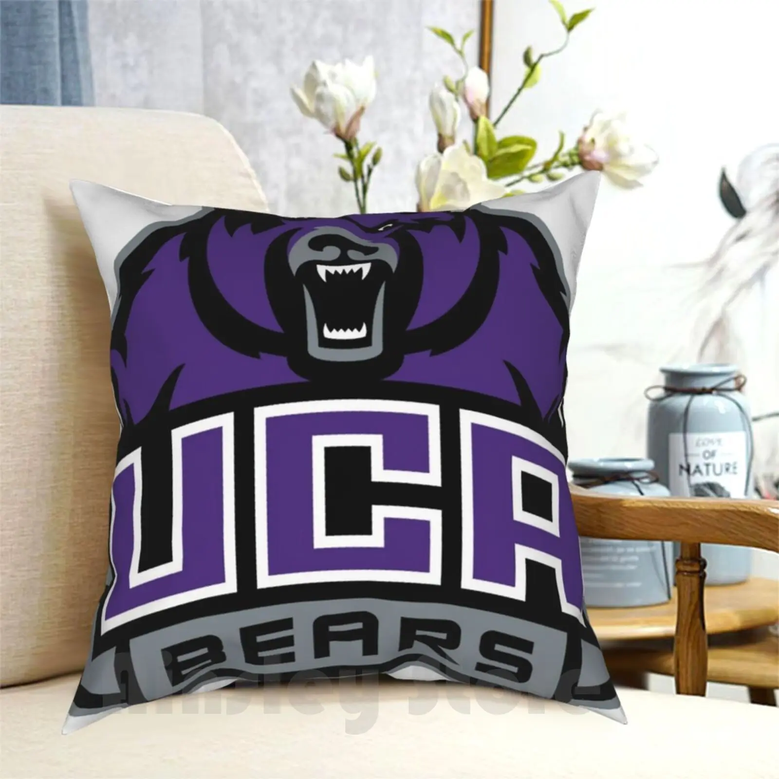 

Uca Bears Pillow Case Printed Home Soft DIY Pillow cover University Of Uca Uca Bears Go Bears Bears State Purple Sports