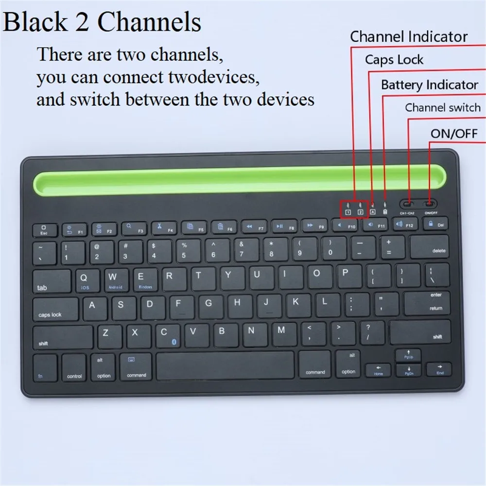 Bluetooth мини клавиатура с держателем для телефона беспроводная