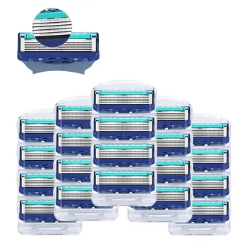 

20pcs/lot Men's Shaver Razor Blade Machine for Shaving Blade for Gillet te Fusion 5 Layer Stainless Steel Straight Razor