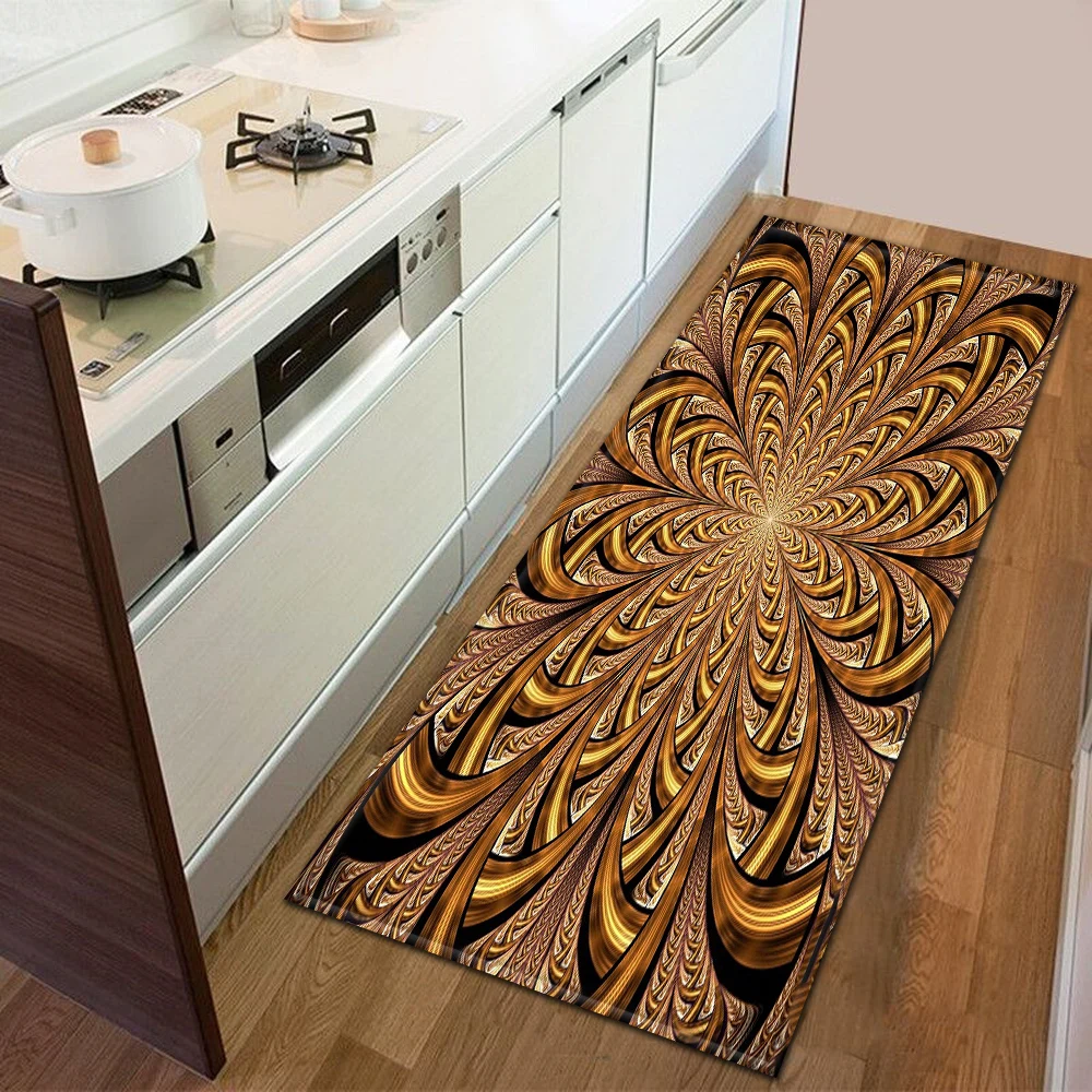 Entrance Doormat Decoration Kitchen Bedroom Carpet Bathroom Anti-Slip Floor Hallway Balcony Rugs Modern 3D Printing Pattern Mat | Дом и сад