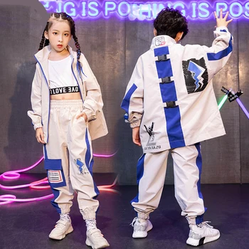 

Children'S Hip-Hop Suit Boys Fashion Autumn Dress Overall Handsome Girls Personality Jazz Trousers Performance Clothes BL2293