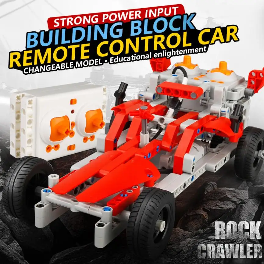 Технический гоночный автомобиль DIY комплект R/C 10 в 1 гоночные автомобили Строительные кирпичи Радиоуправление гоночная игрушка для дистанционного управления s игрушки W726