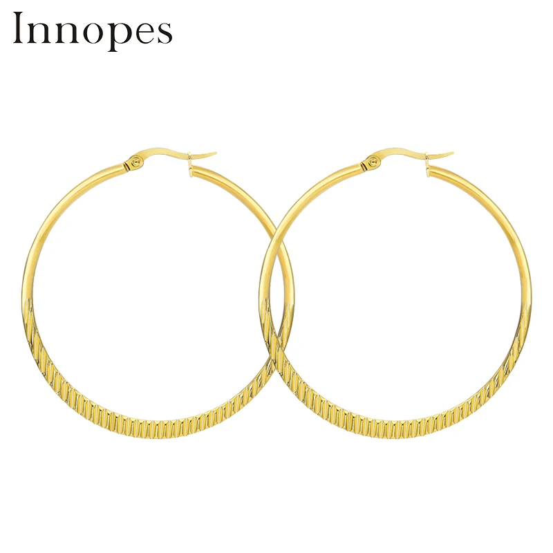 Innopes серебряные серьги-кольца оптом для женщин плоские тонкие круглые свадебные украшения Brincos Joyas De Plata