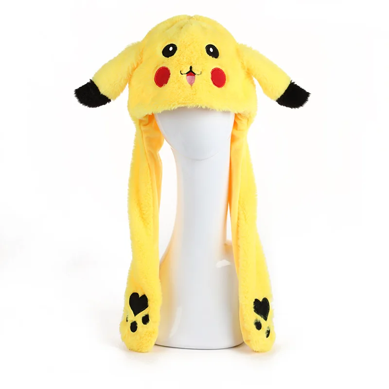 Cappello di peluche Pokemon Pikachu originale orecchie mobili simpatico  cartone animato berretto mobile donna ragazze bambini Cosplay festa di  natale regalo di festa|Clothing \u0026 Accessories for Plush Stuff| - AliExpress
