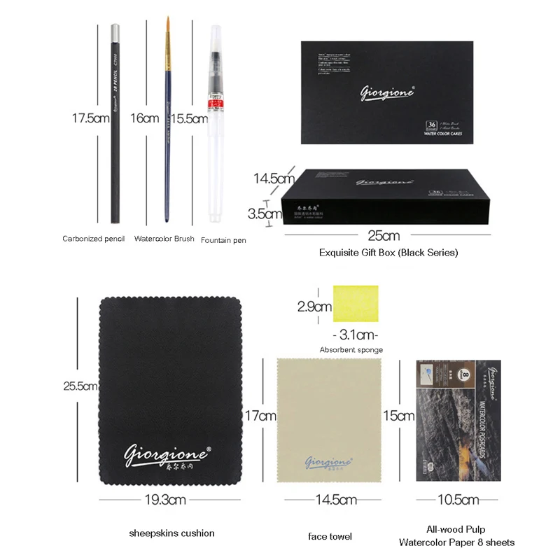 Billig Solide aquarell malen set anfänger aquarell malen set kinder pulver kuchen malerei mädchen hand bemalt kunst liefert