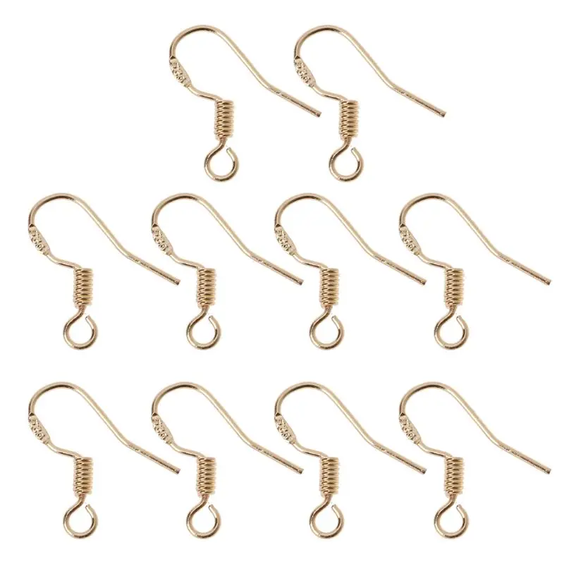

10Pcs 925 Silver Plated DIY Earring Hooks Ear Wire Anti Allergy Jewelry Findings