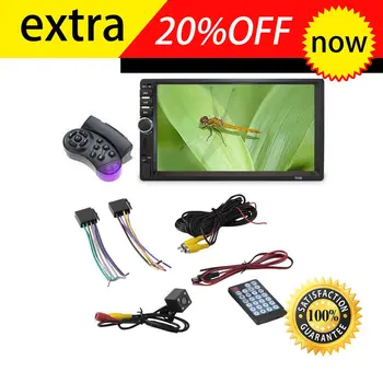 

7 Inch Double 7018B 2 DIN Car FM Stereo Radio MP5 Player TouchScreen Multimedia player 4 Light Camera Direction Control