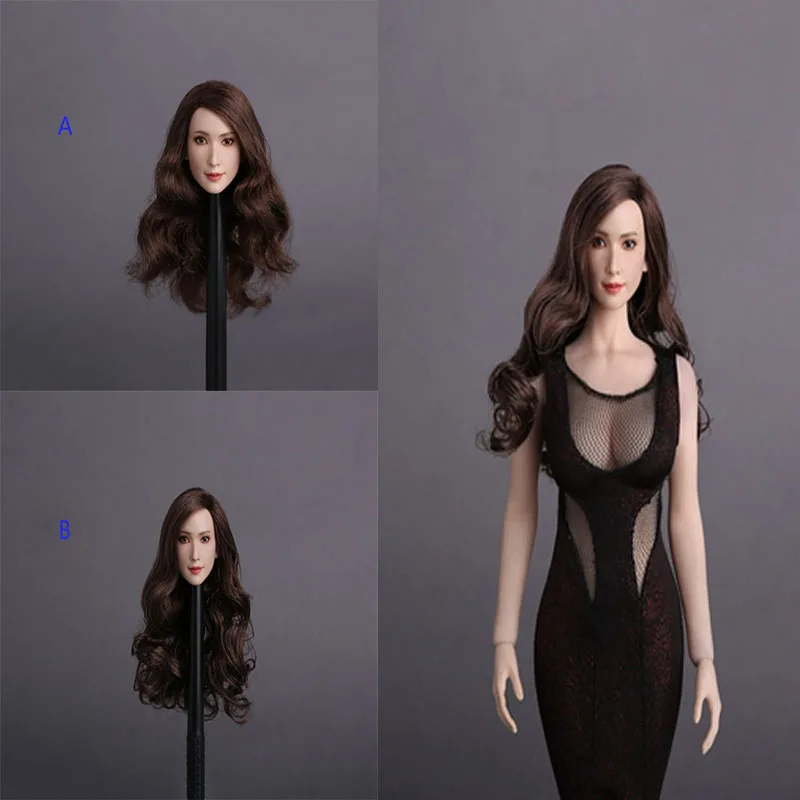 GACTOYS GC008 масштаб 1/6 Женская азиатская Красивая голова скульптура A B C выглядит как