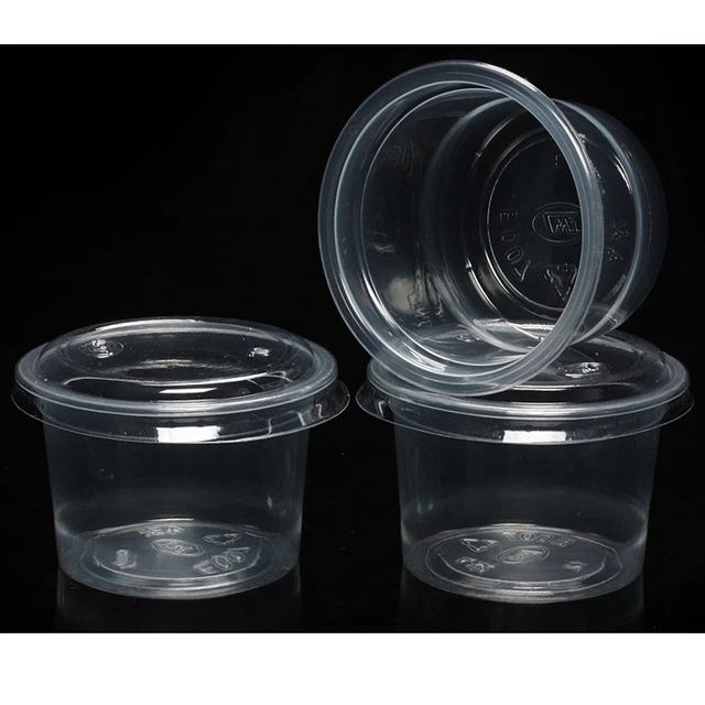 Recipiente desechable de porciones, recipiente transparente con tapas para  gelatina, Yogurt y Mousses, 1 onza, 100 Uds. _ - AliExpress Mobile