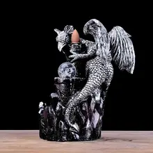 Pterosur светодиодный Ароматический диффузор с горящим обратным потоком, миниатюрные статуэтки для домашнего украшения из смолы