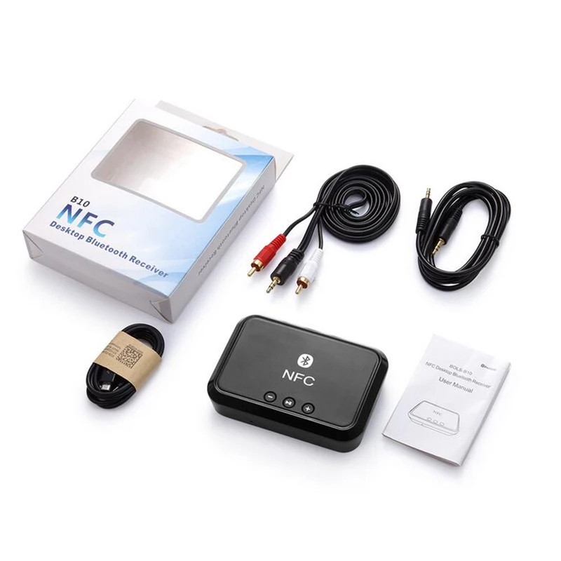 Хит, 3 c-портативный Nfc Bluetooth стерео аудио приемник адаптер с поддержкой Nfc 3,5 мм/RCA выход Музыка звук для телефона автомобильный динамик Ampl