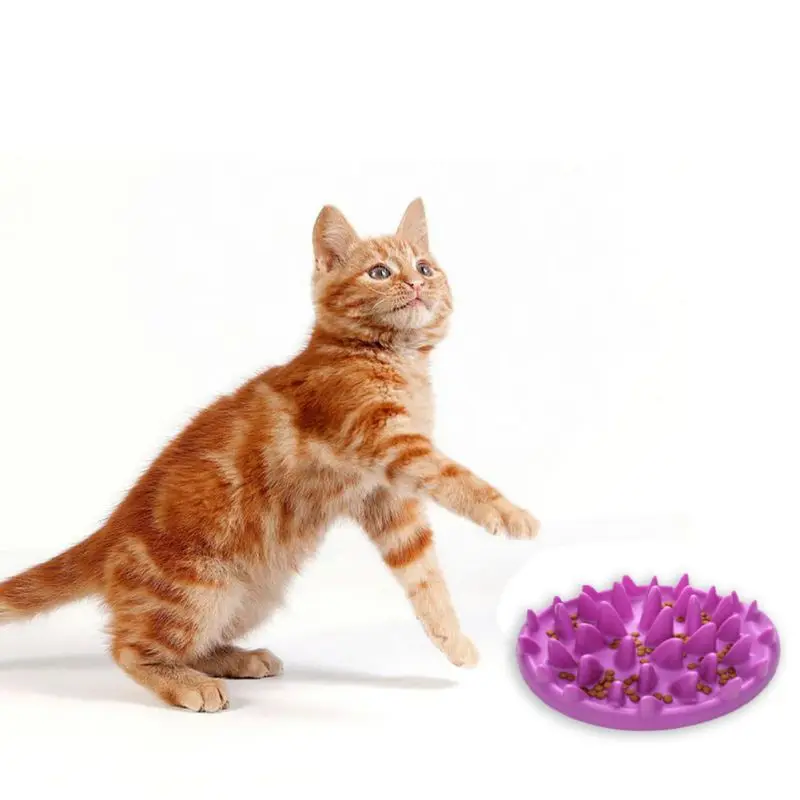 

Pet Food Bowl Cats Feeder Catch Interactive Hard Silicone Pet Dogs Accessories Slow Food Feed Non Slip Anti Gulping Feeder Bowl