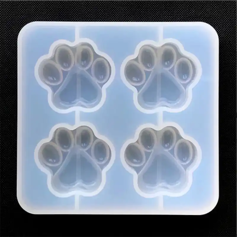 Moule En Silicone Patte De Chat 4 Cavites Transparent En Resine Uv Pour Bijoux Aliexpress