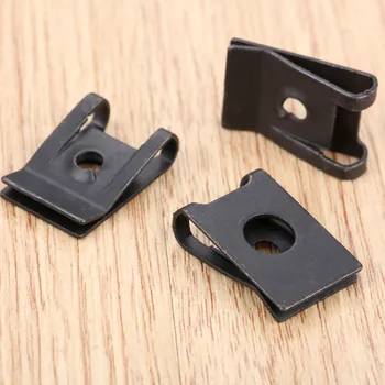 

Yetaha 20Pcs Auto Fastener Clip Car Engine Fender Bumper Guard M4 U Type Screw Base Clips Nut Mounting Fastener Clamp