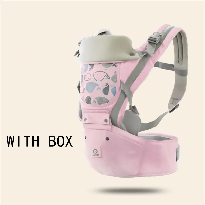 Pink-With box AIEBAO эргономичный слинг Хипсит(пояс для ношения ребенка) многофункциональный инструмент для путешествий детское эластичное в бёдрах Hip Seat 0-36 месяцев аксессуары для детей - Цвет: Pink-With box