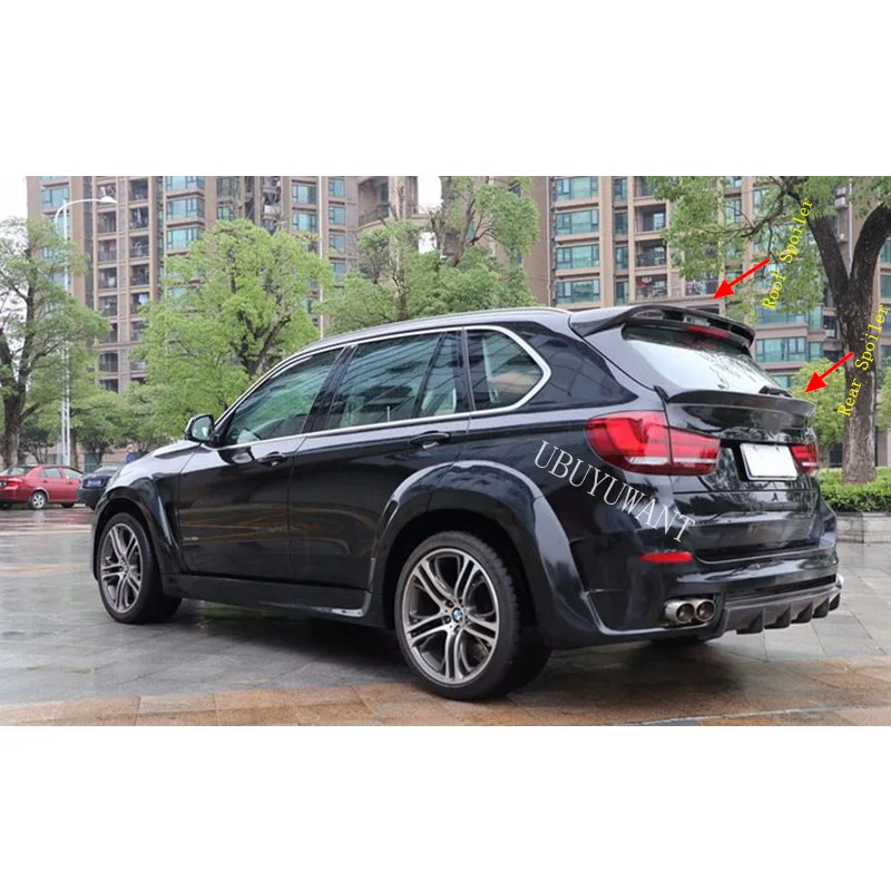 Для BMW F15 X5 2015 2016 2017 2018 углеродное волокно внешний задний спойлер на крышу багажник