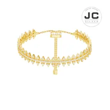 Новые модные амулеты Серебро 925 копия ювелирных изделий, желтое серебро LA BELLE epoque браслет для женщин с моно логотипом Циркон подарок