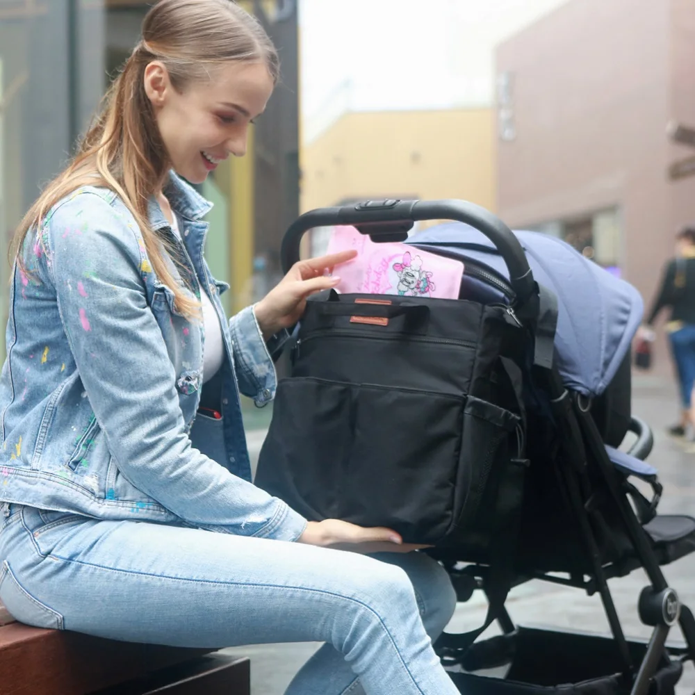 

Large Capacity Mummy Bag 1000D Nylon Handbag Waterproof Mummy Diaper Bag Big Baby Stroller Organizer Maternity Nursing Bag