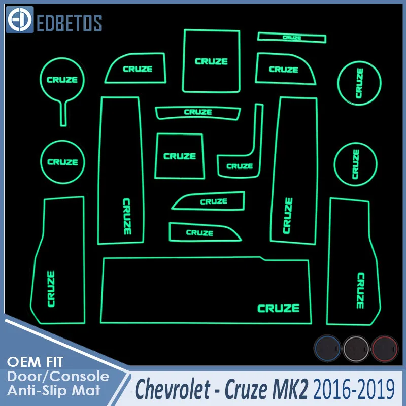 Противоскользящий коврик для Chevrolet Cruze 2 mk2 Chevy Sedan Hatch аксессуары ворота слот подставка анти-Грязная дверь