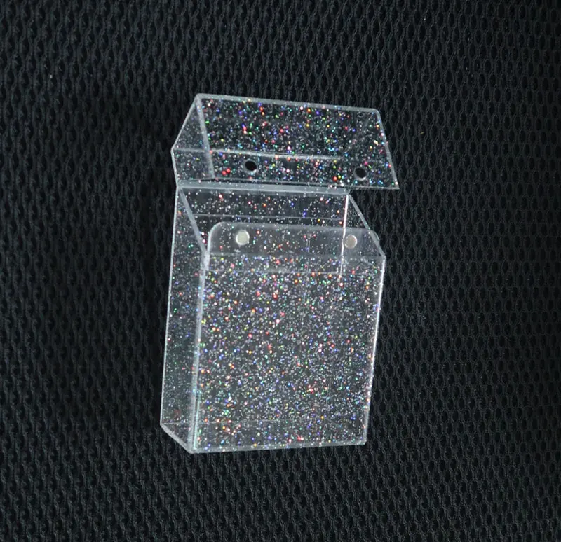 Transparent Rainbow Держатель 20 шт Радужный Женский Ультратонкий чехол для сигарет цветные сверкающие аксессуары для курения лучший рождественский подарок для друга - Цвет: Transparent Rainbow