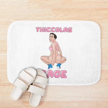 

Thiccolas Cage - Dummy Thicc Nicolas Cage Meme Bath Mat Bathroom Bath Mat Set Mirrofiber Cartoon Bath Rug Set