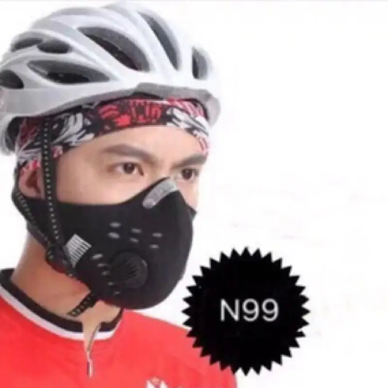 

Cycling Mask Activated Carbon Anti-Pollution Masks Dustproof Mountain Bicycle Sport Road Cycling Masks Face Cover Running masker