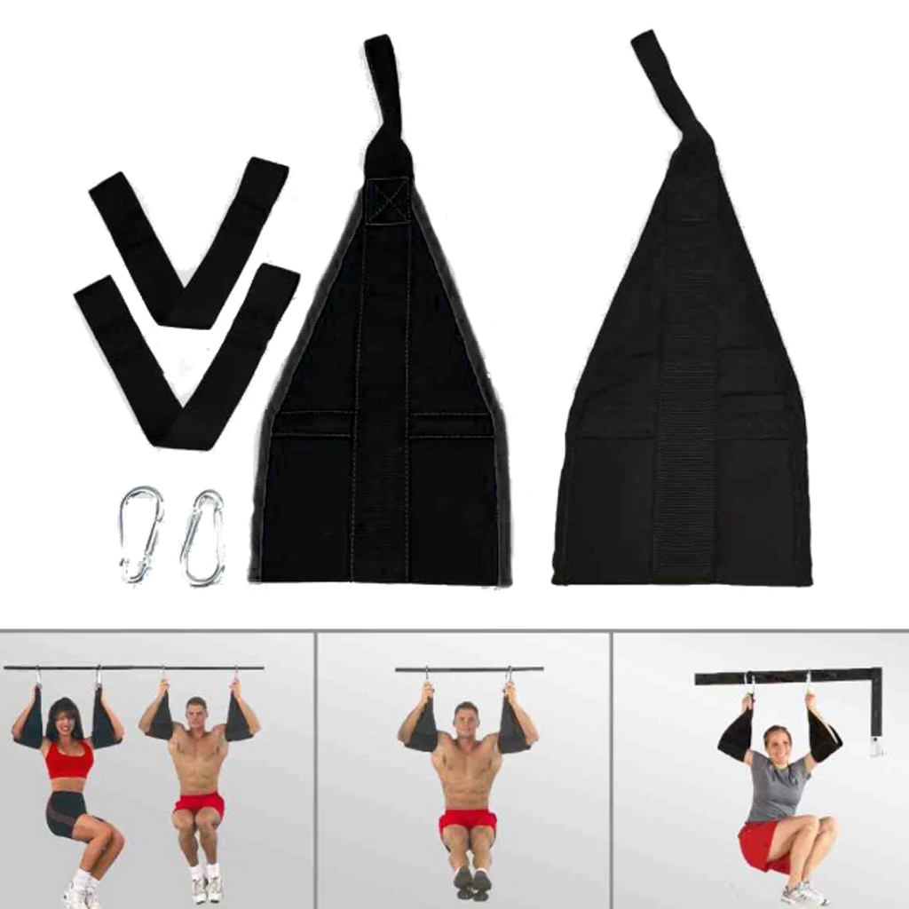 Fitness Ab Straps, 1 Pair of Gym Hanging Sling Straps with Quick Locks for Pull