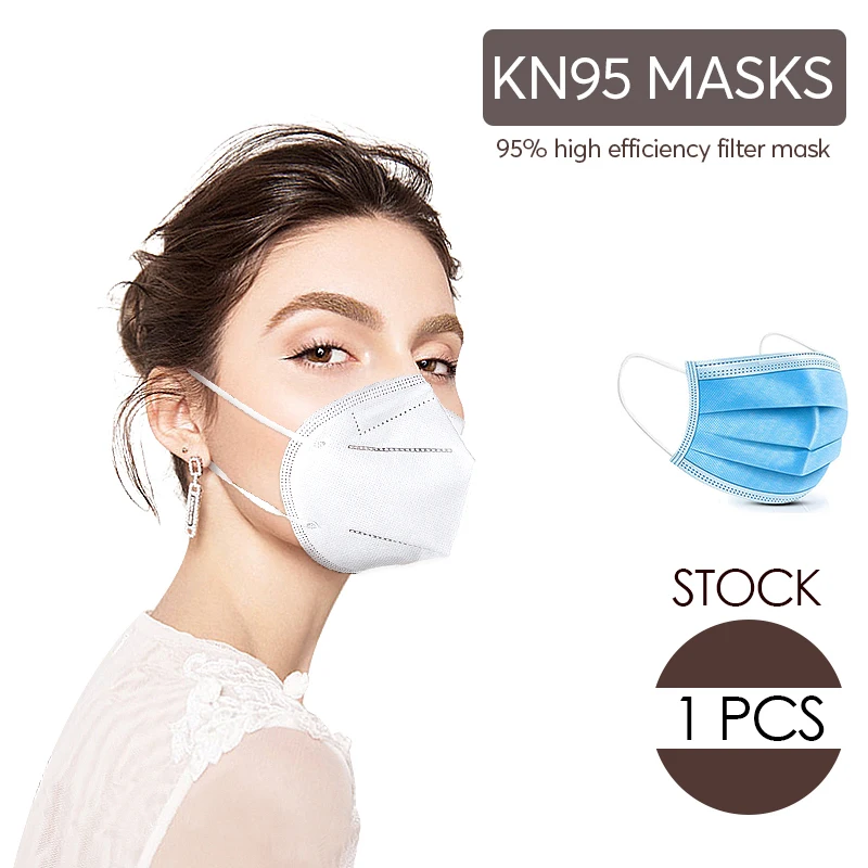 

1PCS Mask White Dust-proof PM2.5 Anti Pollution Mascherine 3ply Filter Masks Breathable Protective Mascarillas tapabocas