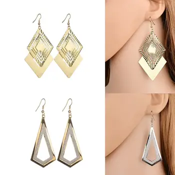 

New 30Pcs Exaggerated Metal Multi-level Diamond Frosted Retro Earrings For Party Wedding Gift Wholesale Ear Jewelry Accessoriess